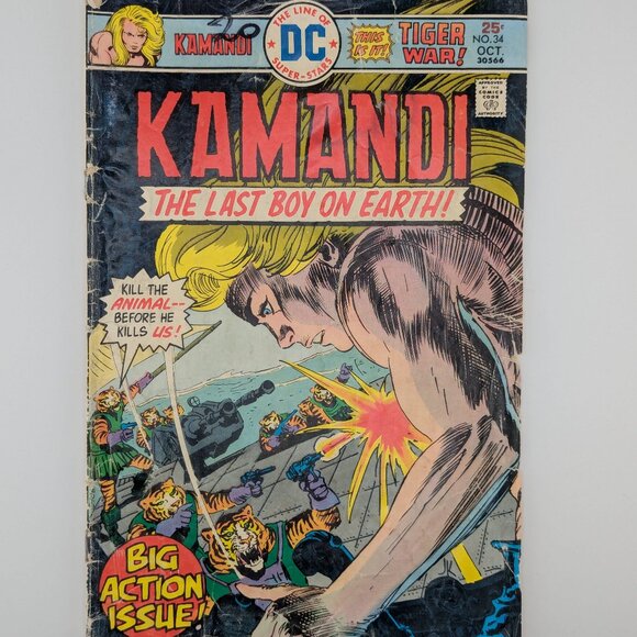 Kamandi, The Last Boy on Earth #34 (1975) โ Jack Kirby's Sci-Fi Adventure - Picture 1 of 2
